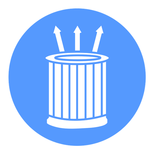 Air filter color filled icon
