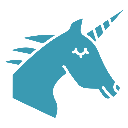 Alicorn Unicorn Head color filled icon