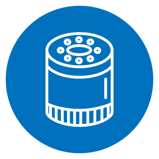 Car oil filter color filled icon