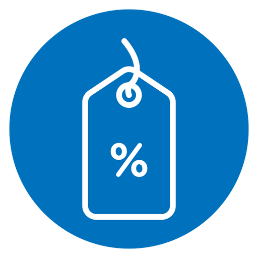 Discount tag color filled icon