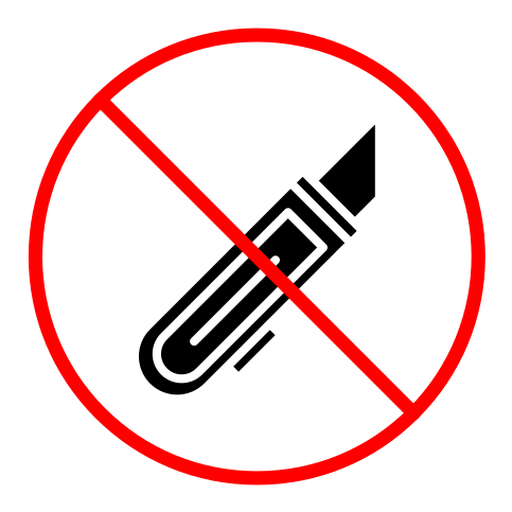 Do not cut color filled icon