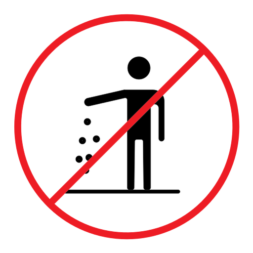 Do not litter sign color filled icon