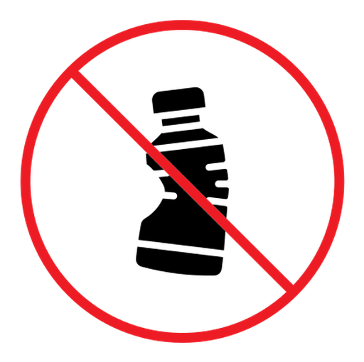 Dont throw away plastic sign color filled icon