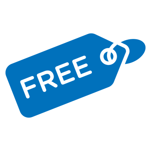 Free tag color filled icon
