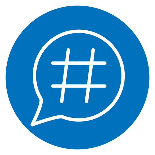 Hashtag 2 color filled icon