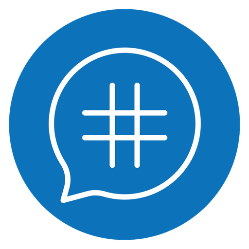 Hashtag color filled icon