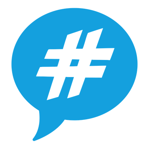 Hashtag color filled icon