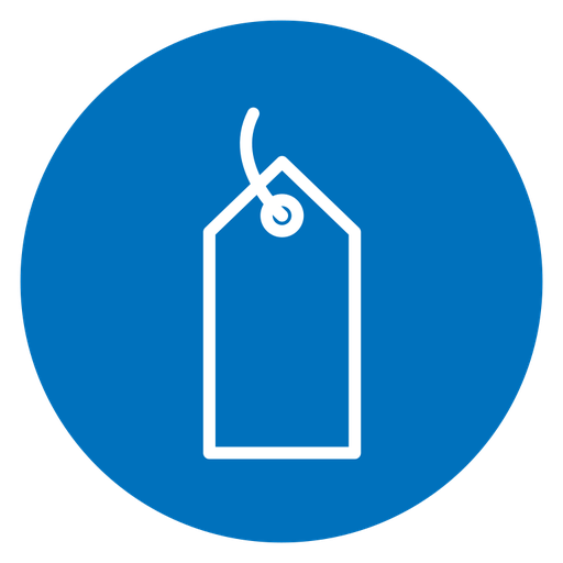 Label Hanging Tag color filled icon