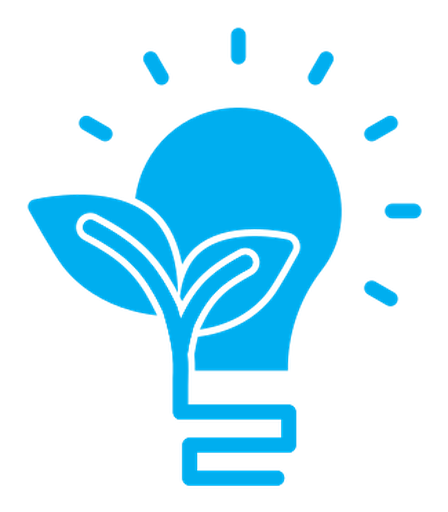 Lightbulb with leaf color filled icon