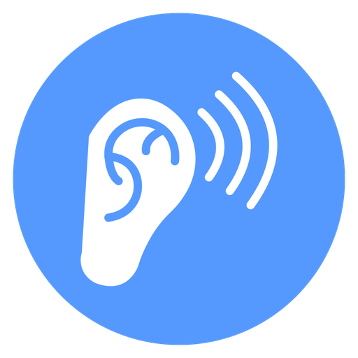 Listening color filled icon