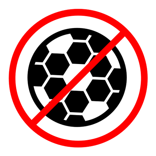 No ball game sign color filled icon