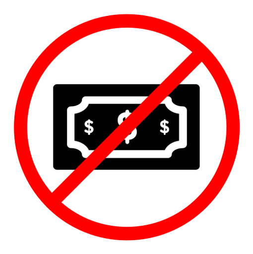 No money icon (2) color filled icon