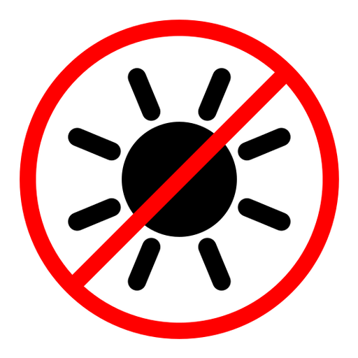 No sun color filled icon