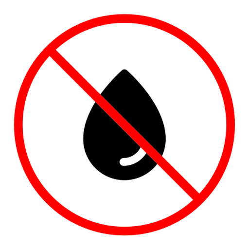 No Water drop sign color filled icon