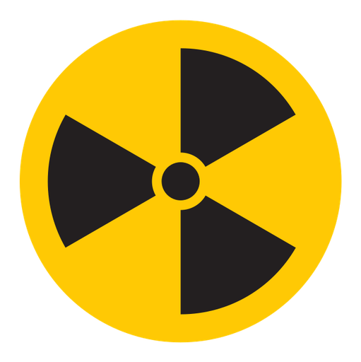 Nuclear Symbol color filled icon