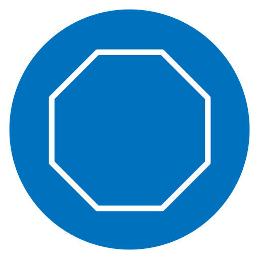 Octagon color filled icon