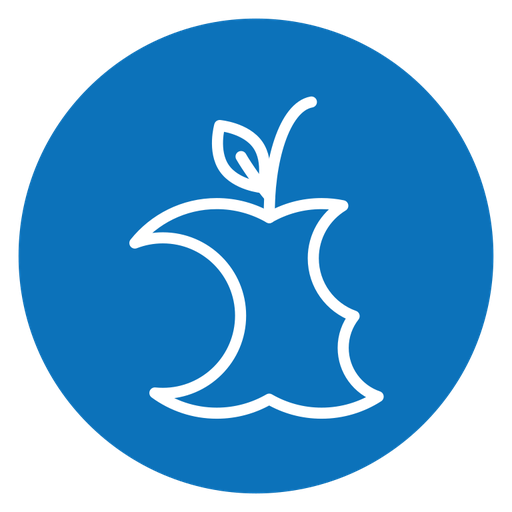 Organic Waste Apple Core color filled icon