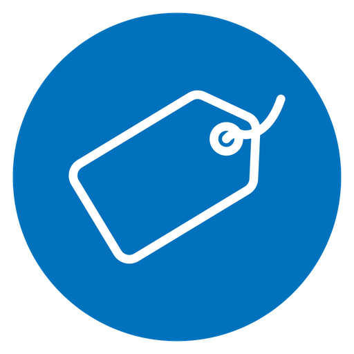 Price tag color filled icon