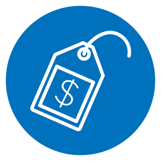 Price tag color filled icon