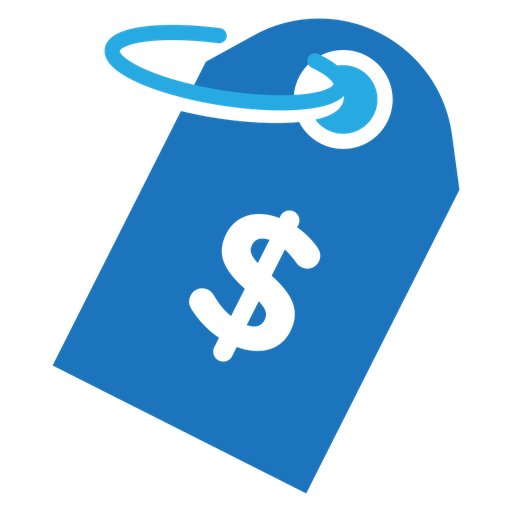 Price Tag Dollar Sign color filled icon