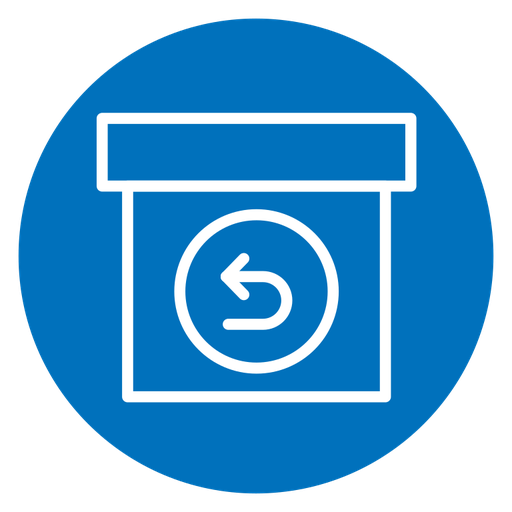Return purchase color filled icon