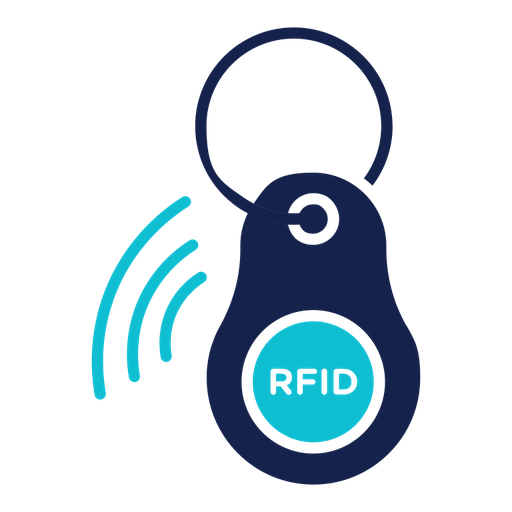RFID key tag color filled icon