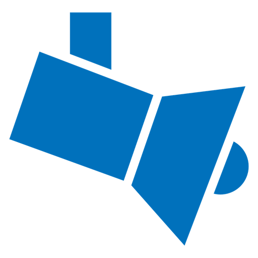 Spotlight Stage Beam color filled icon