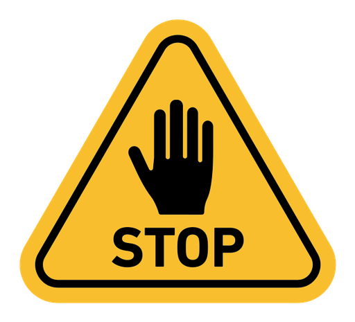 Stop security sign color filled icon