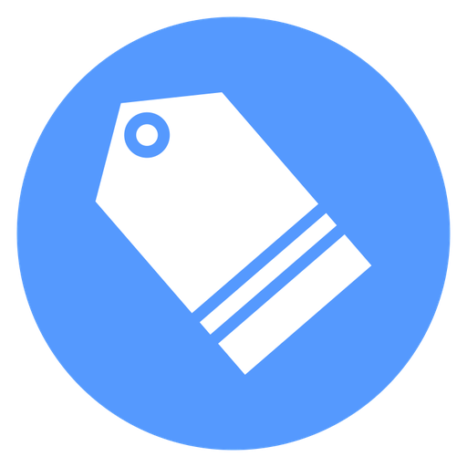 Striped Hang Tag color filled icon
