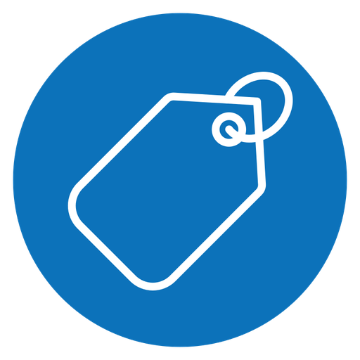 Tag color filled icon