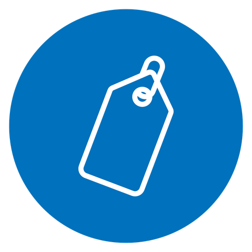 Tag 2 color filled icon