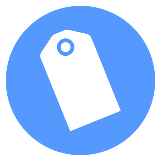 Tag color filled icon