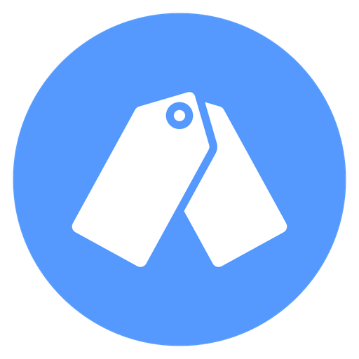 Tags color filled icon