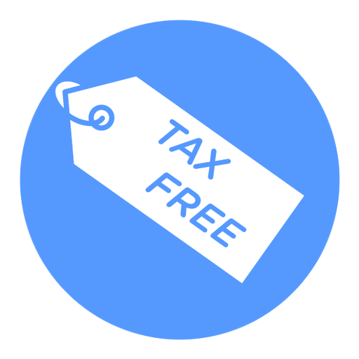 Tax Free Price Tag color filled icon