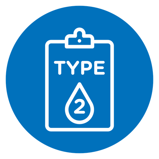 Type 2 diabetes color filled icon
