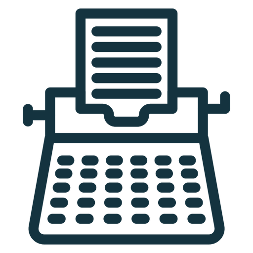 Typewriter 2 color filled icon