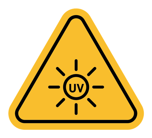 UV light do not look sign color filled icon