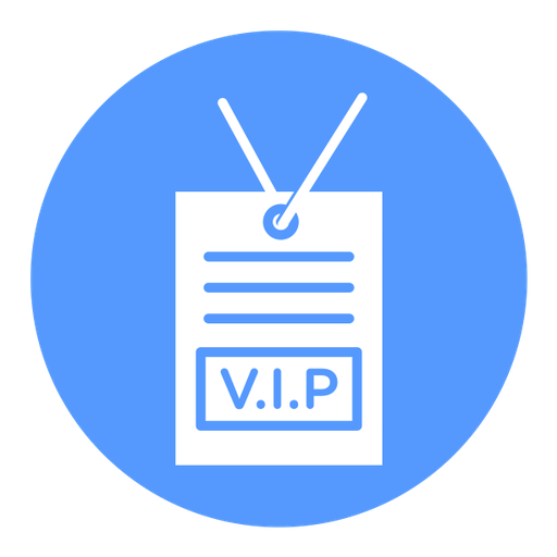 VIP neck tag color filled icon