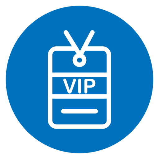VIP neck tag color filled icon