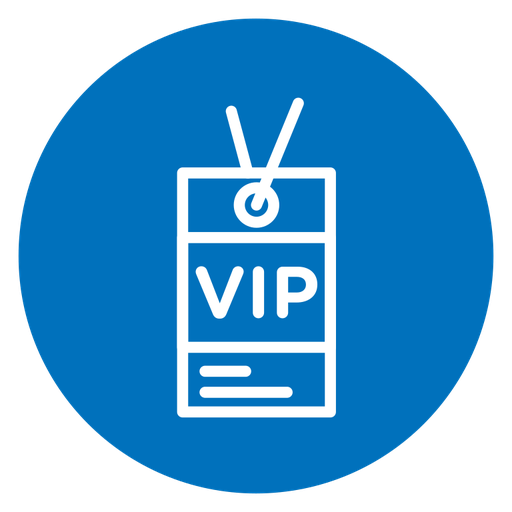 VIP neck tag color filled icon
