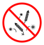 No Fireworks Prohibition Sign icon