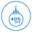 40 Percent Off Bauble icon