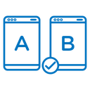 A B testing icon