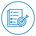 Accomplished goals and objectives icon