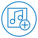 Add music icon