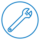 Adjustable wrench icon