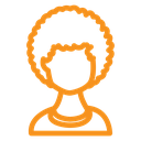 Afro-american woman or girl icon