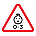 Age warning sign icon