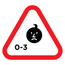 Age warning sign icon