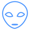 Alien Almond Eyes Color Outline icon